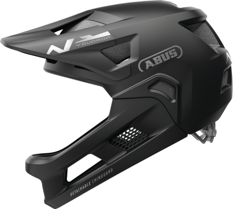 ABUS Kids 48-55cm YouDrop FF MTB Helmet in Muted Black