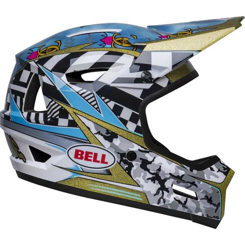 Bell Sanction 2 Dlx Mips Mtb Full Face Helmet 2024: Caiden 24 Gloss Black/White