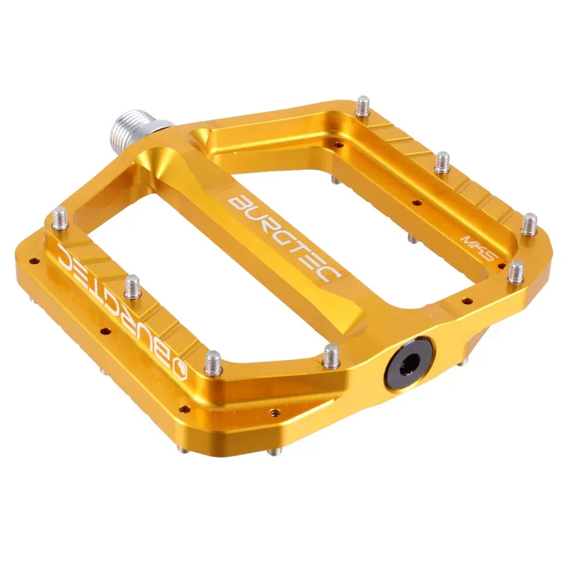 Burgtec Penthouse MK5 9/16-inch CrMo Pedals in Gold Bullion