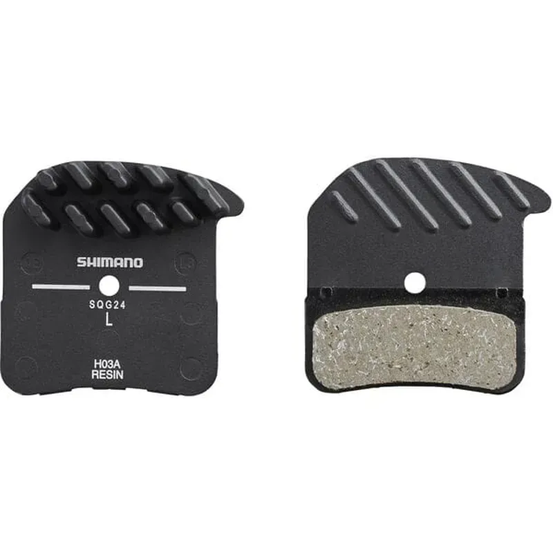 Shimano H03A Resin Pad Alloy Back W/ Fin Black one size-1