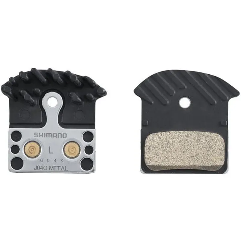 Shimano BRBX J04C Pad and spring + fin Metal Black pair-1