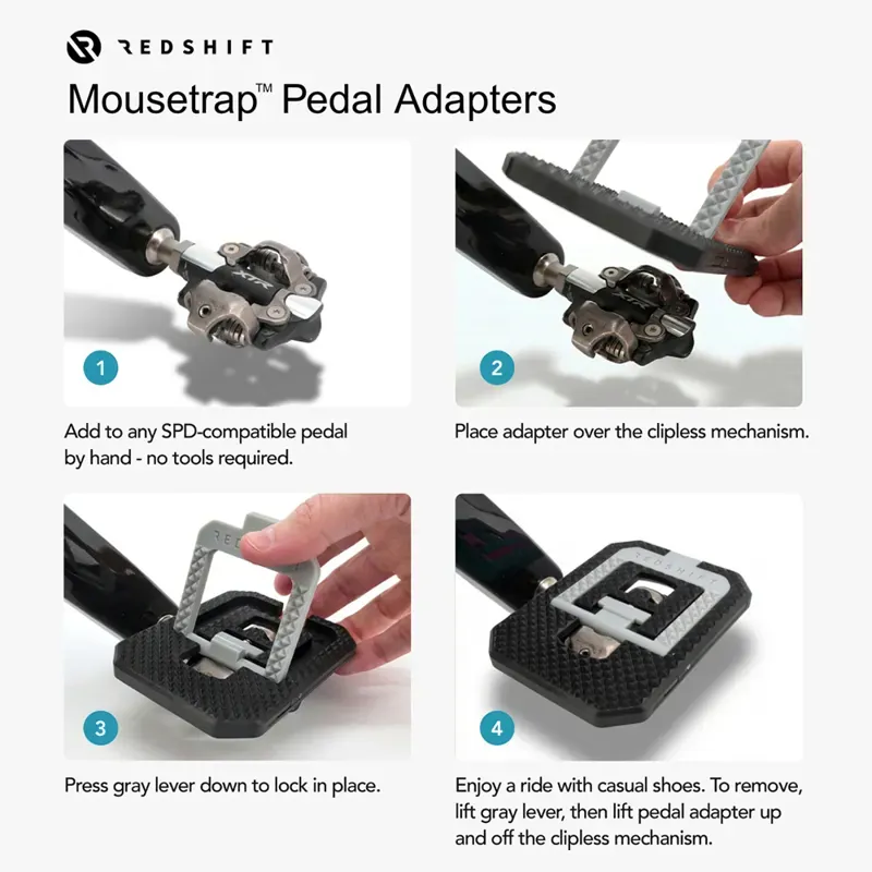 Redshift Mousetrap Pedal Adapters Black/Grey --1