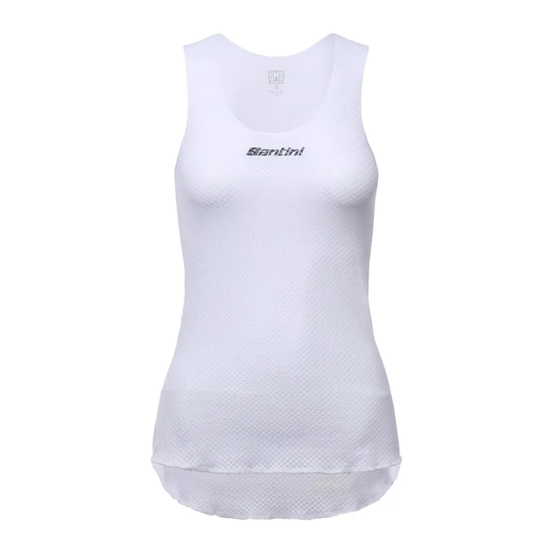 Santini 365 Airy Womens Sleeveless Baselayer in White