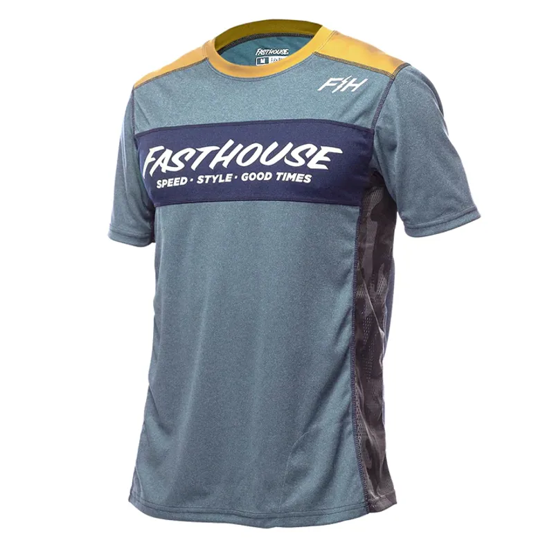 2022 Fasthouse Classic Acadia Short Sleeve Jersey in Heather Indigo
