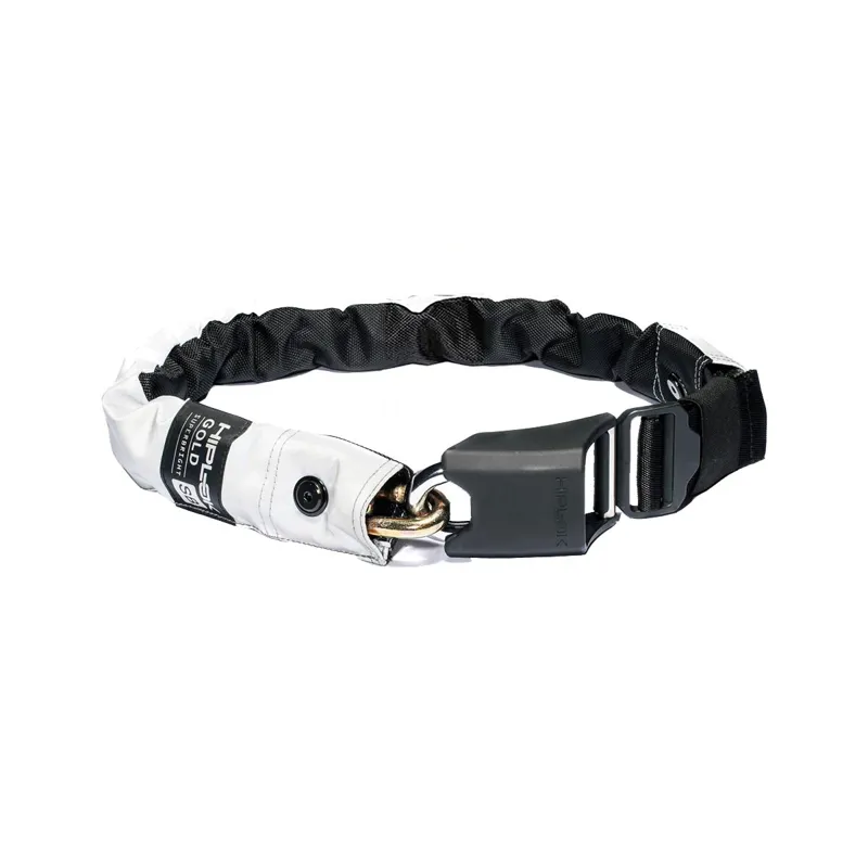 Hiplok Gold 10x850mm Wearable HiViz Chain Lock in White