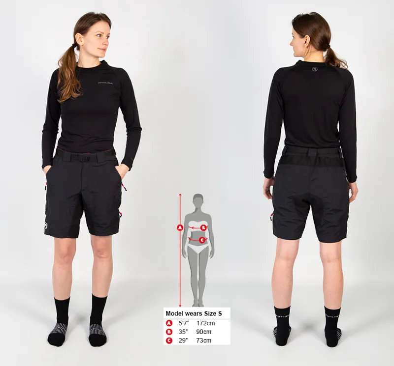 Endura Hummvee Womens Shorts II in Black-1