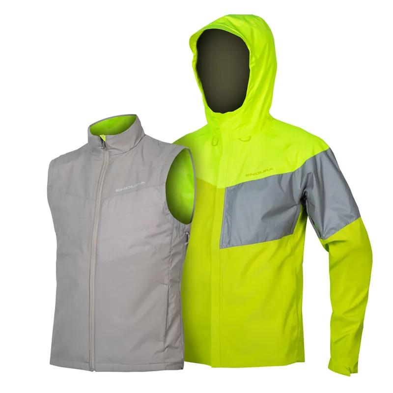 Endura Urban Luminite 3 In 1 Waterproof Jacket in Yellow