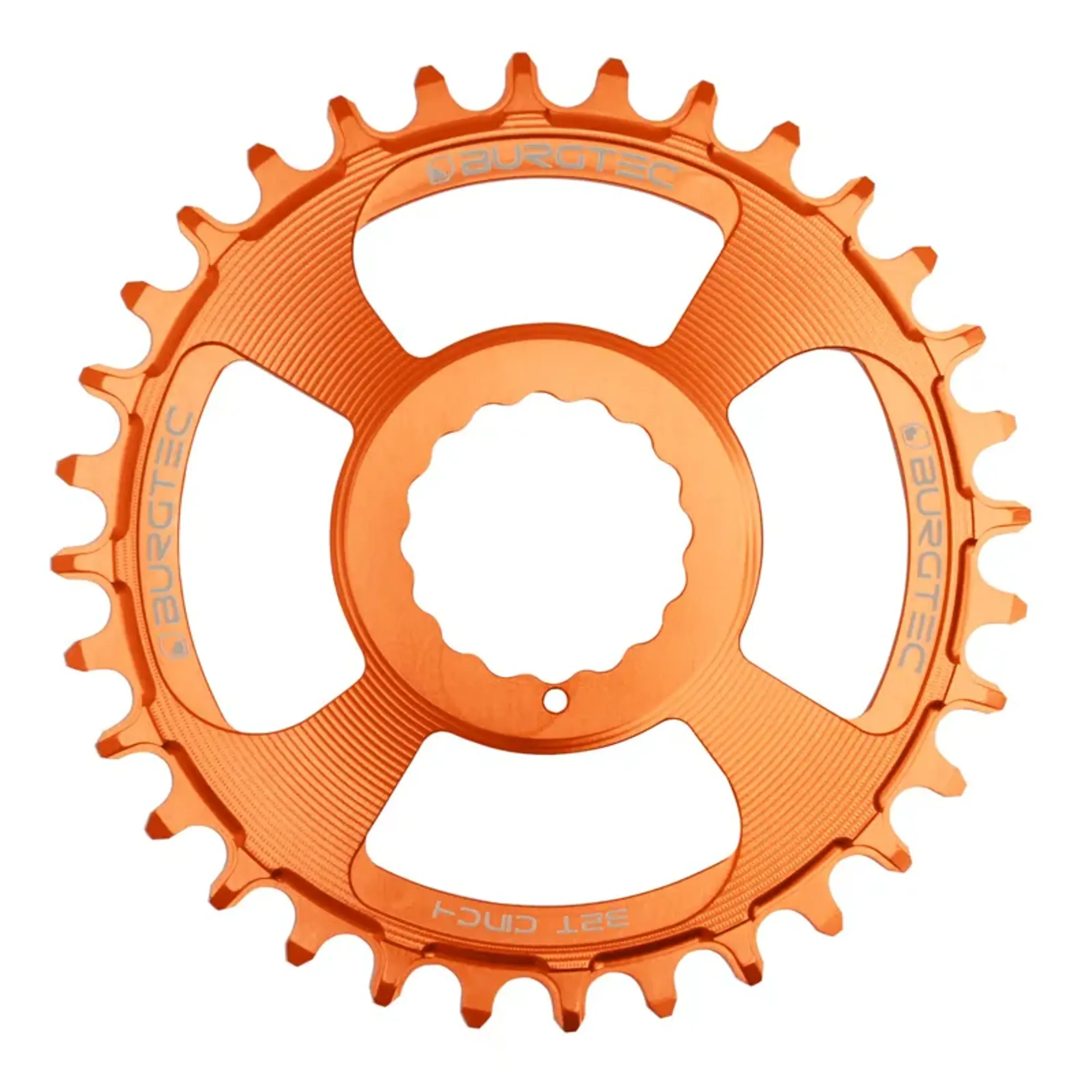 Chainring Colours Burgtec Cinch Thick Thin Chainring in Iron Bro Orange