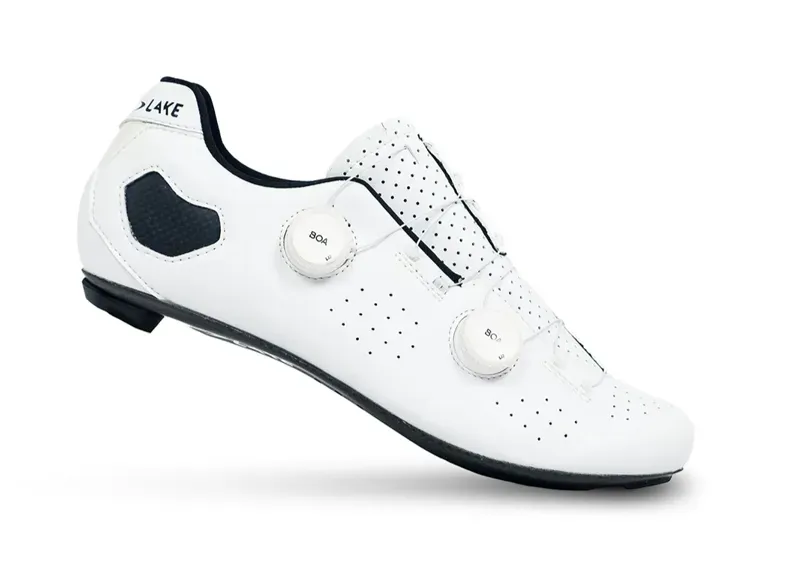 Lake CX333 Road Cycling Shoes in White/White Microfiber