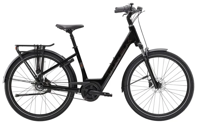Trek District+ 2 Belt Lowstep 400Wh e-Bike In Trek Black 