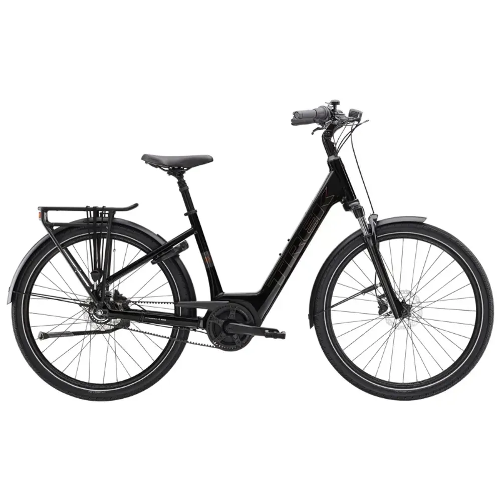 Trek District+ 2 Belt Lowstep 400Wh e-Bike In Trek Black