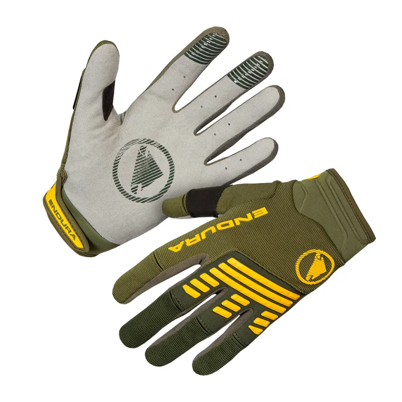 Endura SingleTrack Gloves in Olive Green