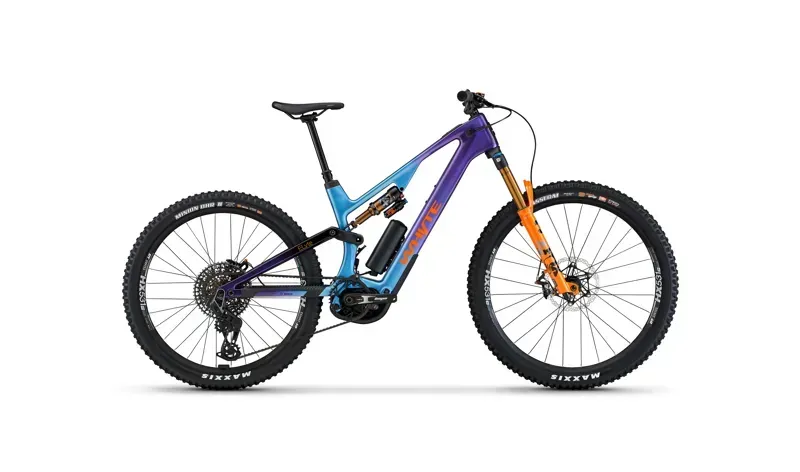 Whyte ELyte Evo Stag Works Trail/Enduro eMountain Bike in Blurple Fade