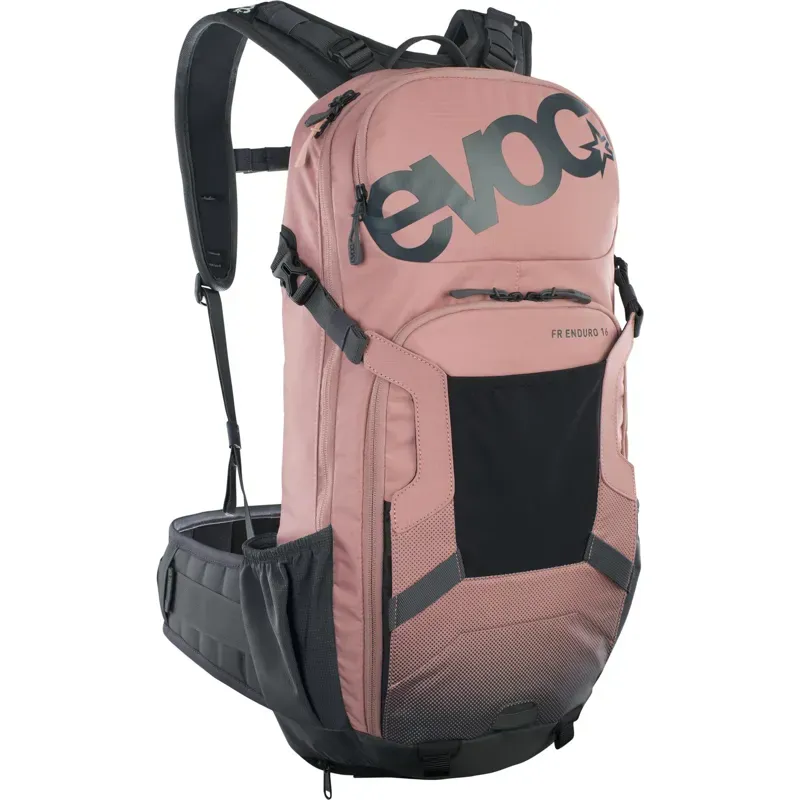 EVOC FR Enduro Protector Backpack: DUSTY PINK/CARBON GREY