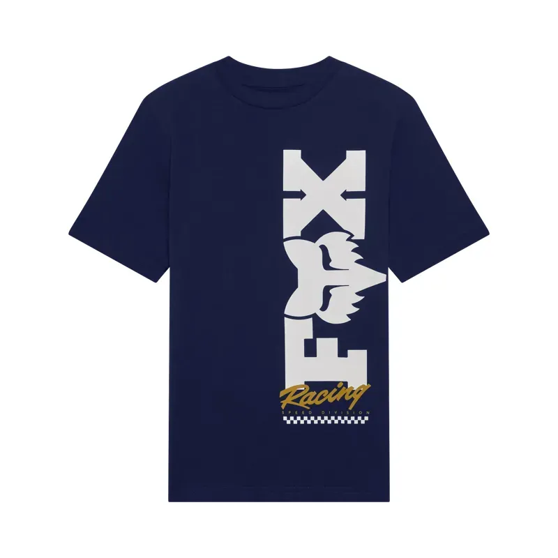 Fox Youth Checker T-Shirt in Navy