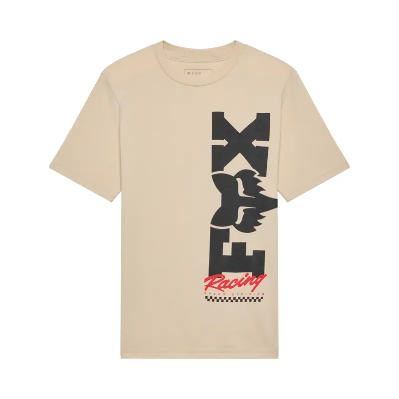 Fox Youth Checker T-Shirt in Tan