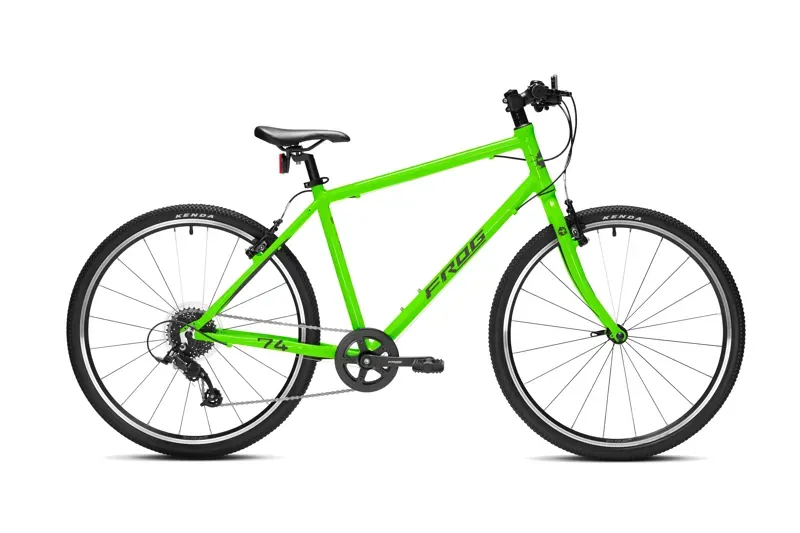 Frog Bikes Frog 74 Kids Hybrid Bike In Metallic Grey/Neon Green