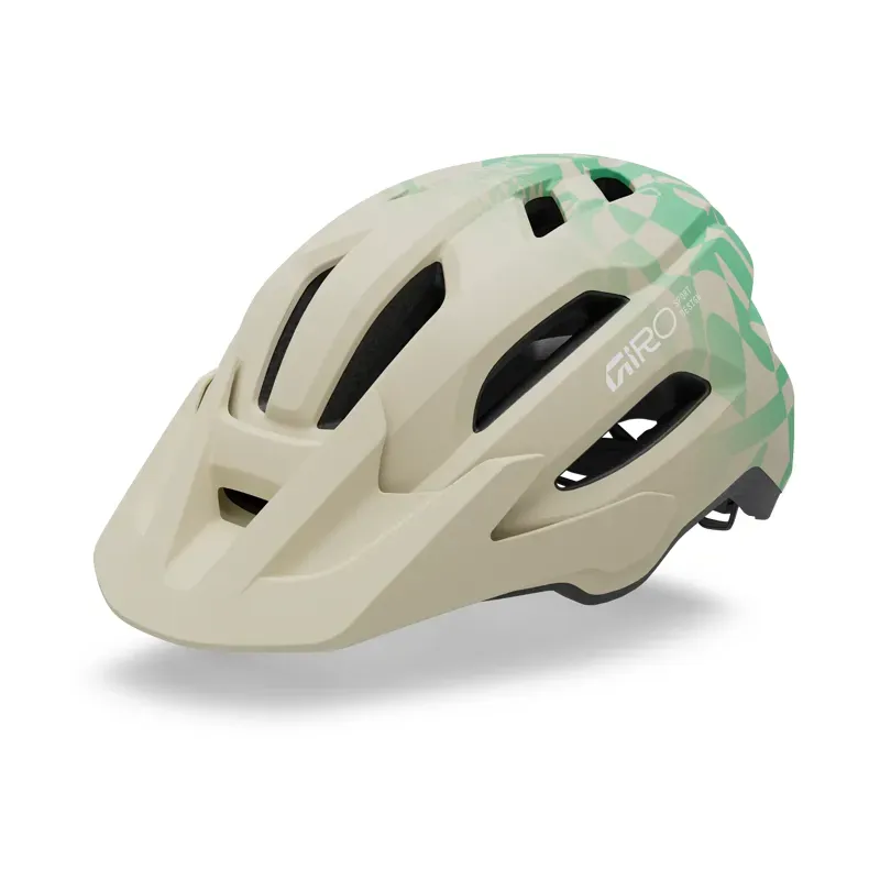 Giro Fixture II Helmet in Matte Stone/Green Rush