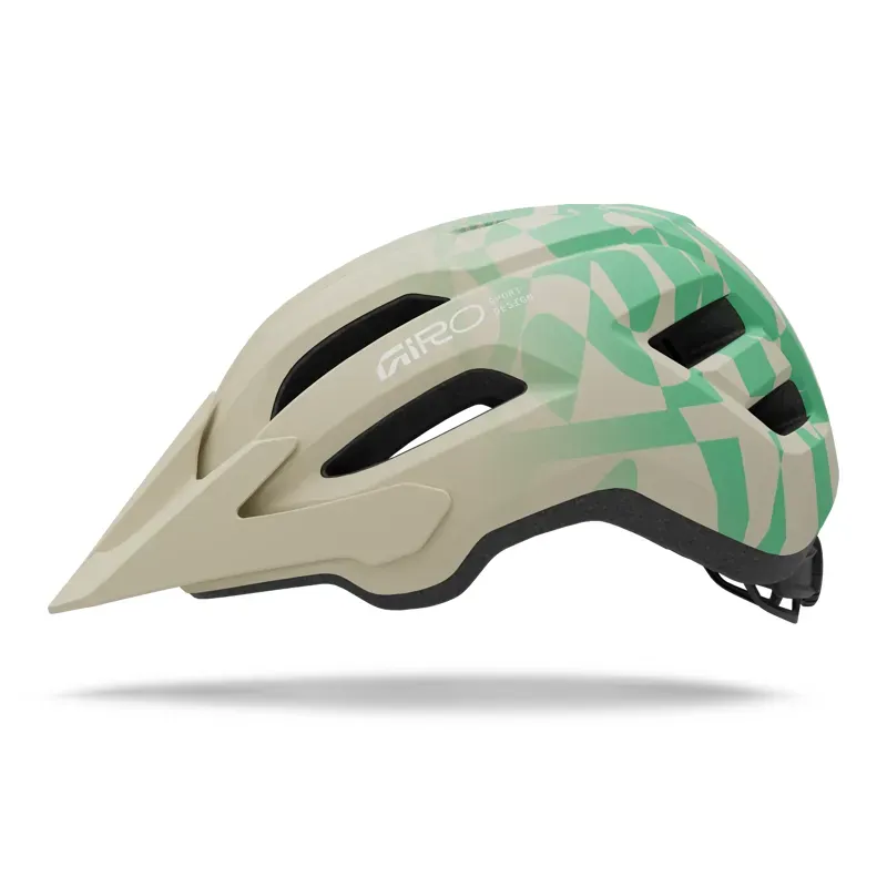 Giro Fixture II Helmet in Matte Stone/Green Rush-1