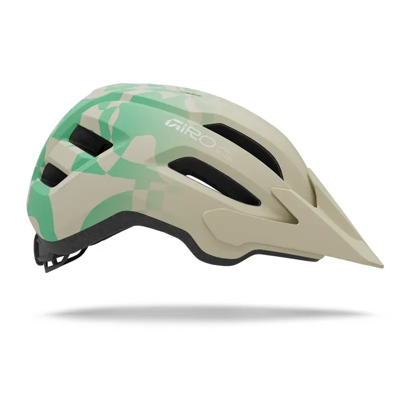 Giro Fixture II Helmet in Matte Stone/Green Rush-2
