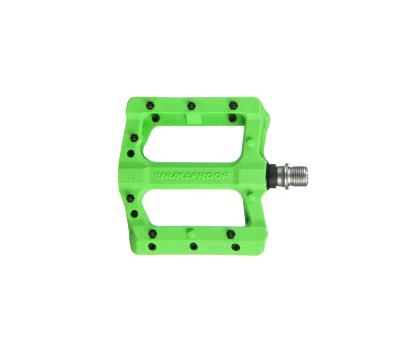 Nukeproof Neutron Electron EVO Flat Mountain Bike Pedals in Green