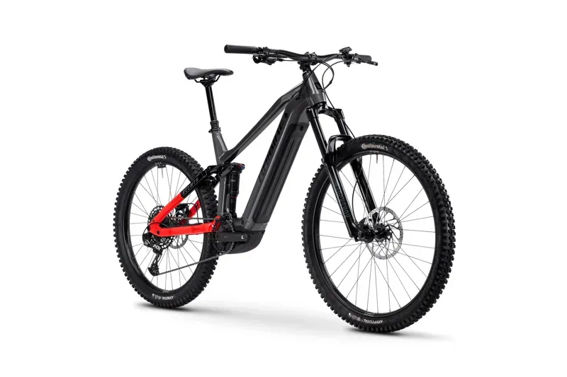 Haibike Allmtn 4 eMountain Bike in Silver/Red/Black Glossy-1