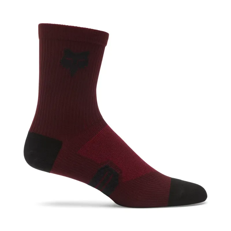 Fox 6in Ranger Sock in Dark Maroon