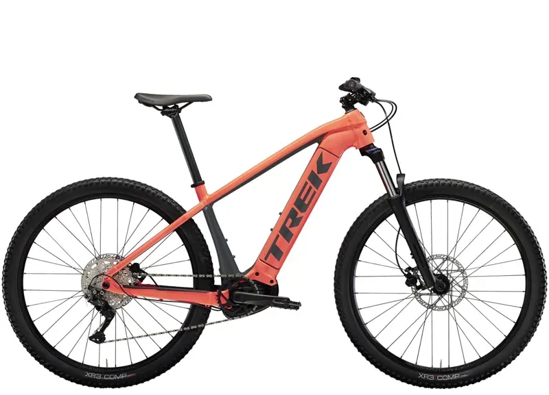 Trek Powerfly4 625w Electric Mountain Bike in Living Coral/Solid Charcoal