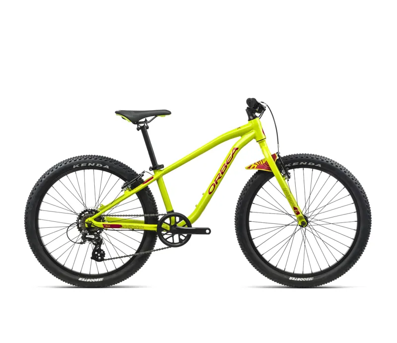 Orbea Mx 24 Dirt Youth Bike in Lime Green/Watermelon Red 