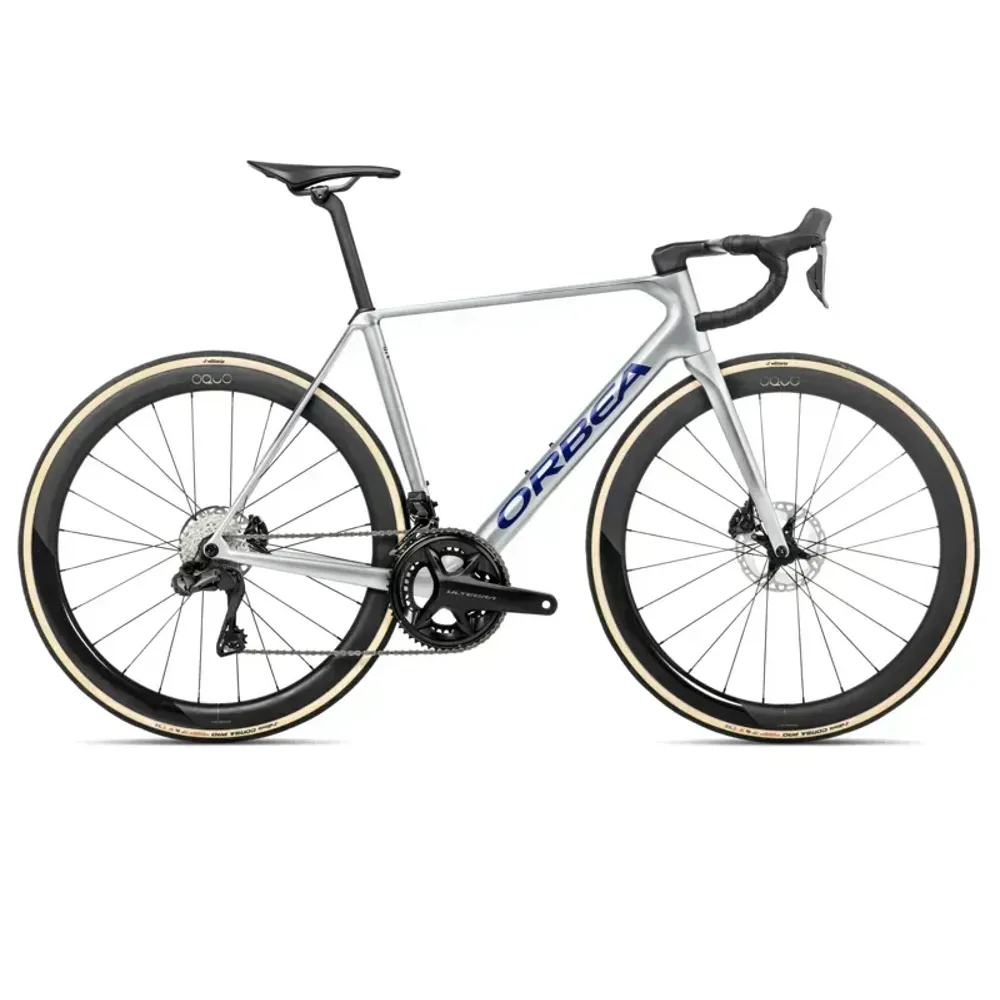 Orbea ORCA M20iLTD PWR Road Bike in Spark Silver/Titain Grey Gloss