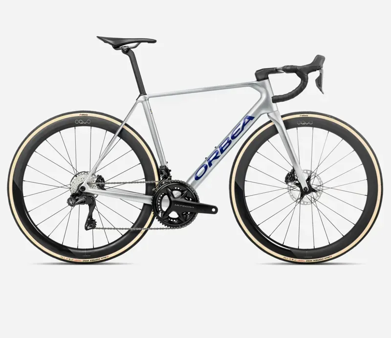Orbea ORCA M20iLTD PWR Road Bike in Spark Silver/Titain Grey Gloss-1