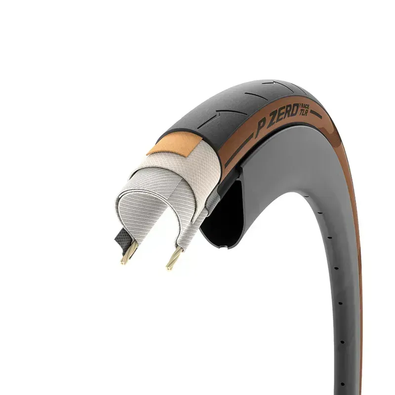 Pirelli PZero Race TLR Tanwall 700x28c in Beige-2