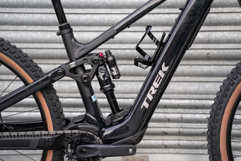 Trek Fuel+ EX 8 Gen 2 E-Mountain Bike in Trek Black/Purple Flip Splatter-9