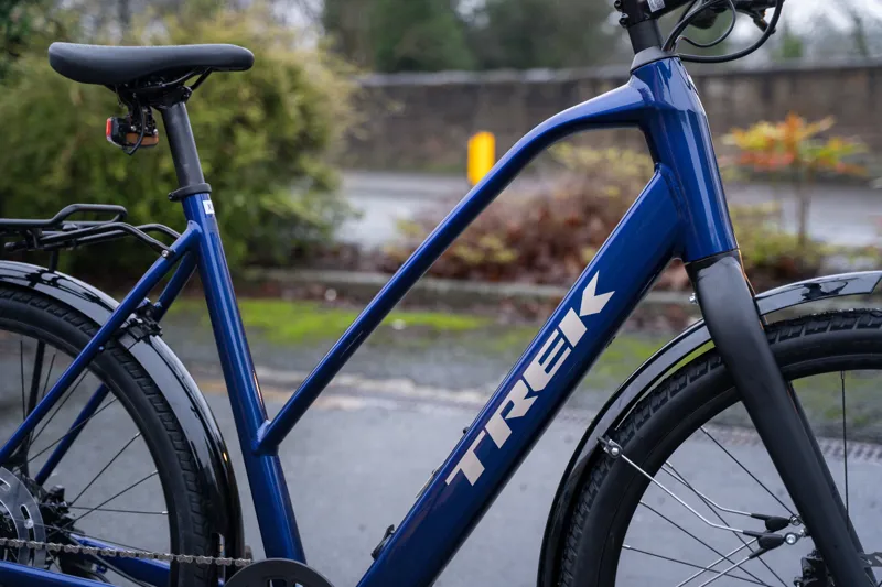 Trek Dual Sport+ 2 Stagger Hybrid eBike in Hex Blue-2