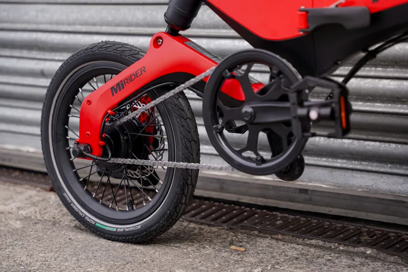 MiRiDER One 16 Folding E-Bike in Eclipse Red-6