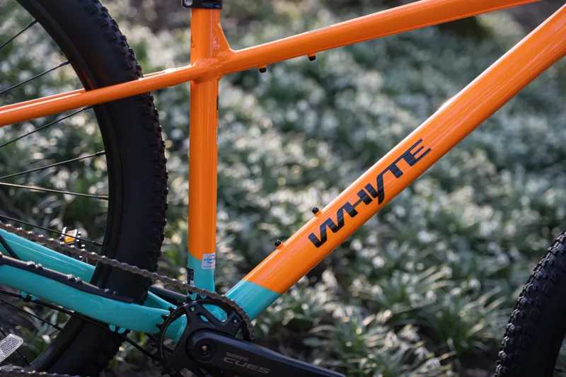 Whyte Secta S Hardtail Mountain Bike in Coral Orange with Turquoise-3