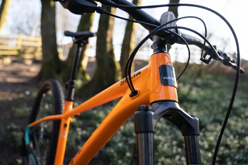 Whyte Secta S Hardtail Mountain Bike in Coral Orange with Turquoise-5