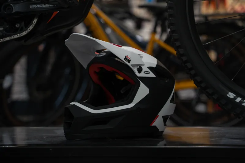 Bell Sanction 2 Dlx Mips Mtb Full Face Helmet in Deft Matte Black/White-1