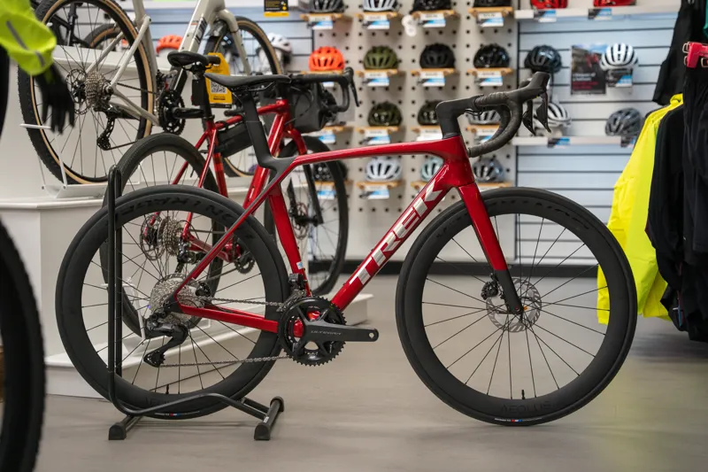 Trek Madone SL 7 Gen 8 Road Bike in Gloss Fury Red/Matte Deep Smoke-1