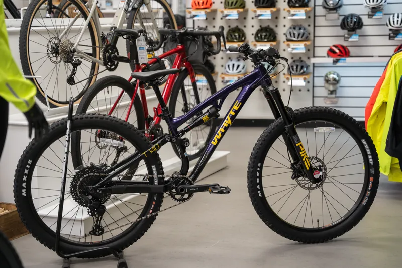 Whyte T-140 27 Junior Full Suspension Mountain Bike  in Gloss Purple/Black/Yellow-1