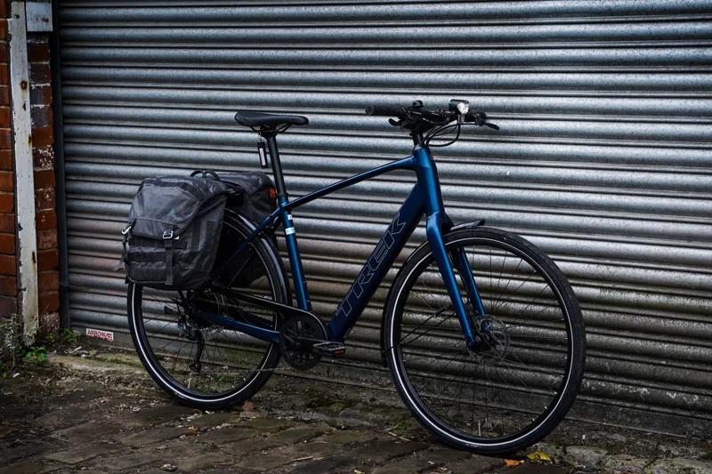 Trek Fx+ 2 Electric Hybrid Bike in Mulsanne Blue-4