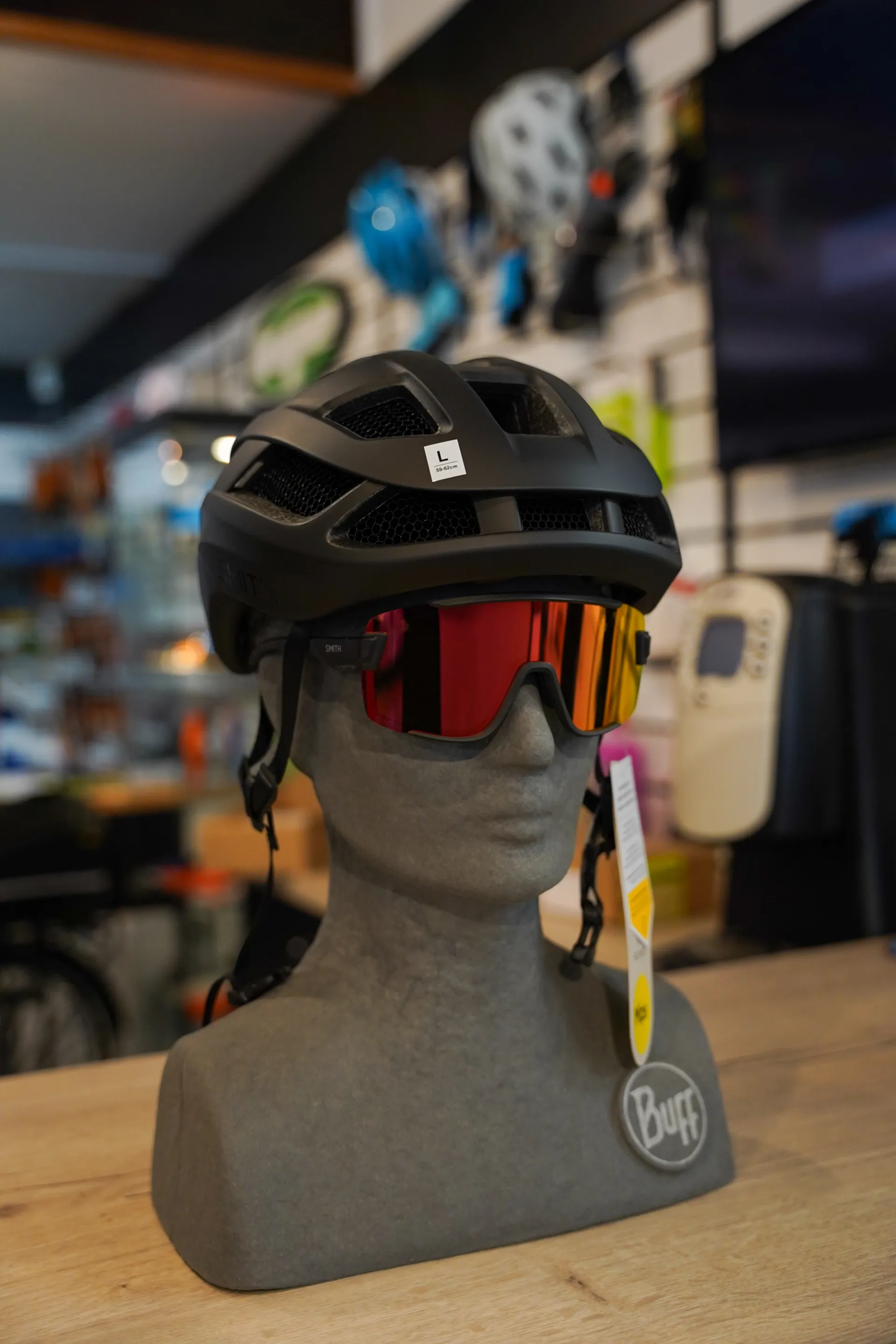 SMITH Wildcat Matte Black / ChromaPop Red Mirror