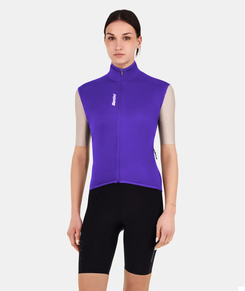 Santini MAGIC - PACKABLE WATERPROOF VEST UNISEX VIOLA-1