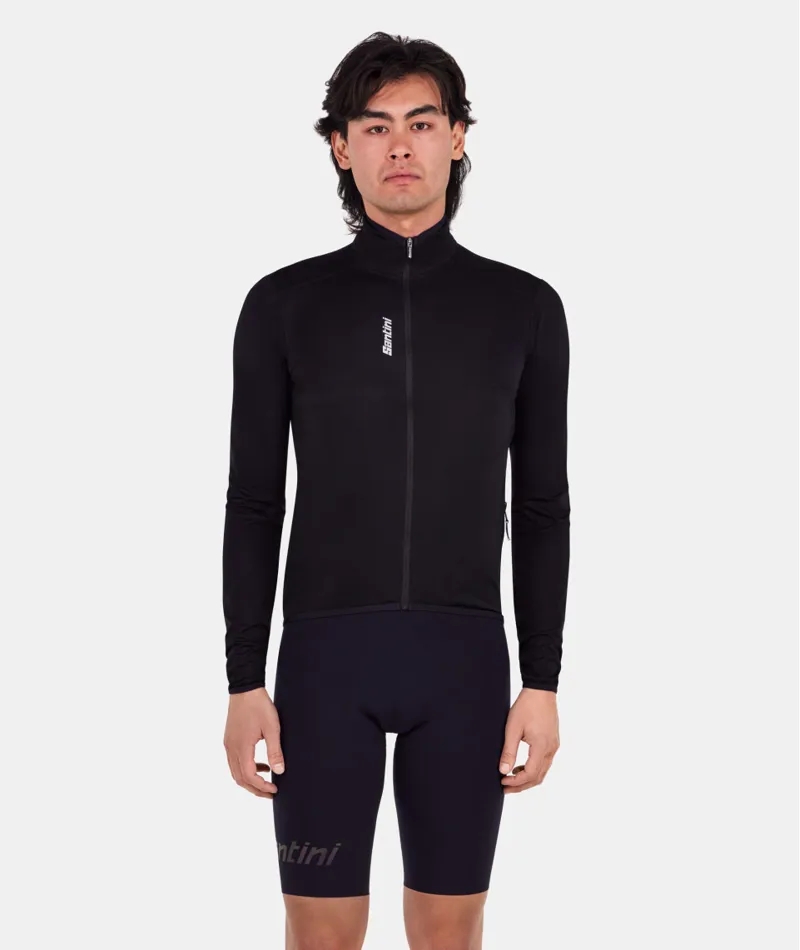 Santini MAGIC - PACKABLE WATERPROOF JACKET UNISEX NERO-1