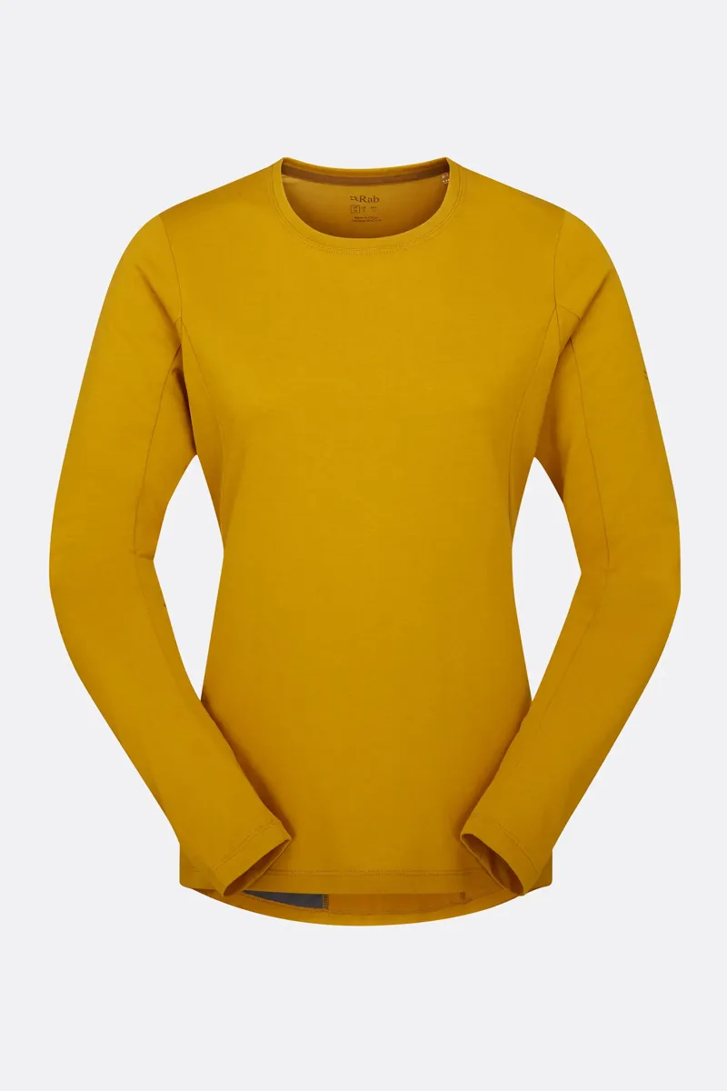 Rab Cinder Crimp LS Tee Womens Sahara