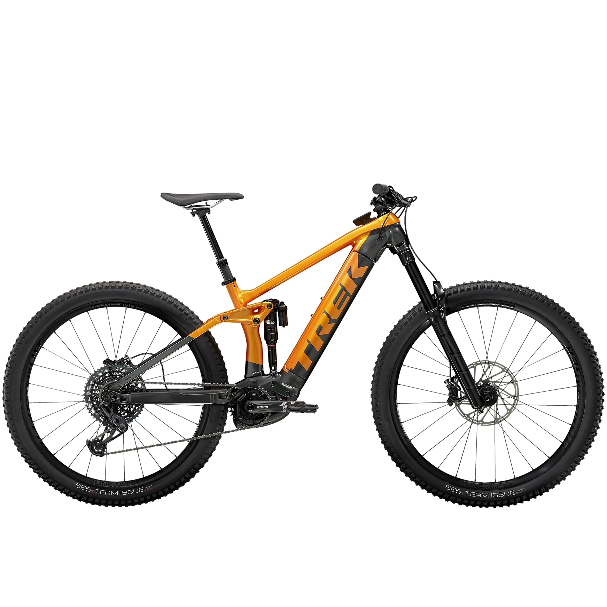 Trek Rail Electric Mountain Bike in Orange - Main Image