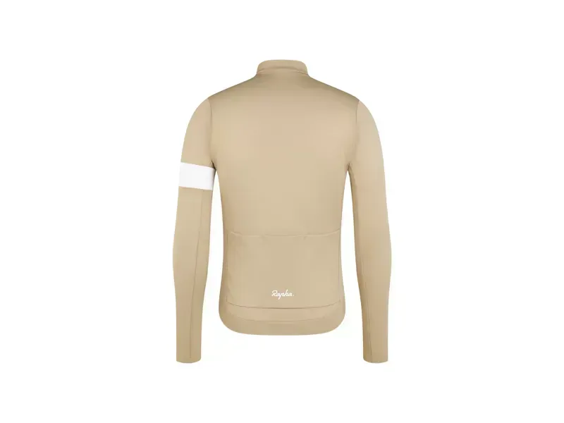 Rapha Core Thermal Long Sleeve Cycling Jersey in Tan-1