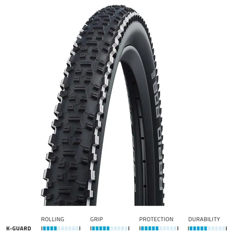 Schwalbe Rapid Rob Mountain Bike Tyre - Active Line AT White 26x2.25-3