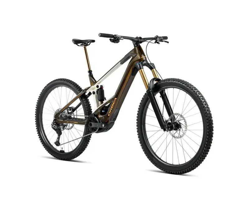 Orbea Wild M10 E-MTB In Caramel Carbon View Gloss/Cream White Matt-1