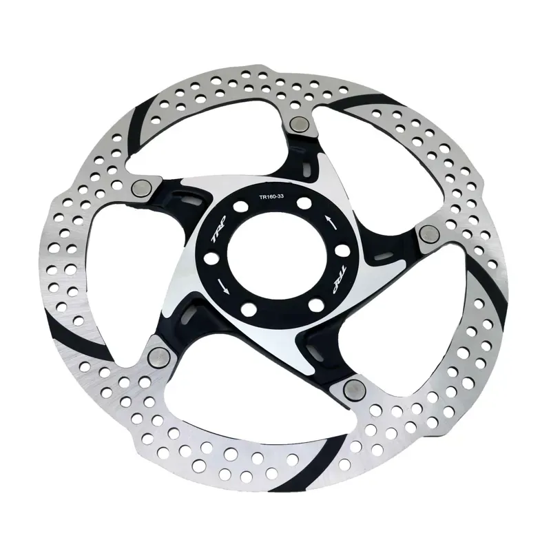 TRP TRP-33 2-piece Slotted 6-bolt 160mm Rotor in Silver/Black